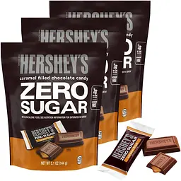 Шоколадні цукерки Hershey's Zero Sugar Caramel Filled Chocolate Candy з карамельною начинкою 144г - мініатюра 7