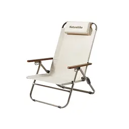 Крісло складане з регульованим нахилом Naturehike CNK2550JJ012 вуглецева сталь (Бежевий)
