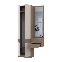 Передпокій Doros Сола 1+2 Канноло/Кашемір ДСП / дзеркало 105х40х215 (42005232) - мініатюра 2