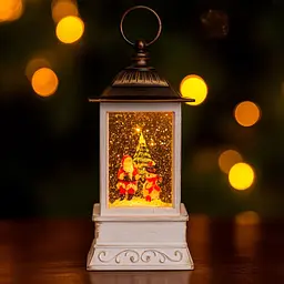 Новорічний світильник-нічник XMAS WDL-24004 Snow Water Lantern, різдвяний ліхтар з ефектом снігу