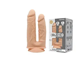 Фалоімітатор подвійний Adrien Lastic SilexD Double Gusto 19.5 см тілесний - мініатюра 2