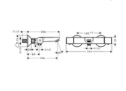 Термостат для ванни Hansgrohe Ecostat Universal 13123000 Хром - мініатюра 2