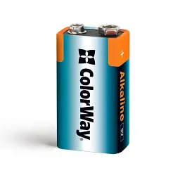 Батарейка ColorWay Крона 6LR61 9V Alkaline Power * 1 (CW-BA6LR61-1BL) - мініатюра 1