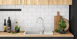 Кухонна мийка гранітна Rea North white ZLE-00127, Білий - мініатюра 5