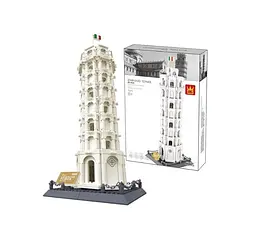 Конструктор Архітектура Wange 3D Пізанска Башня Tower of Pisa 5214 для дітей та дорослих 1390 деталі - мініатюра 2