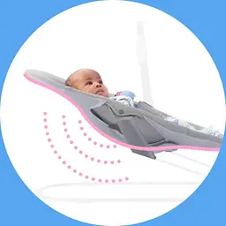 Шезлонг-гойдалка Kinderkraft Calmee сірий (00-00305093) - мініатюра 6