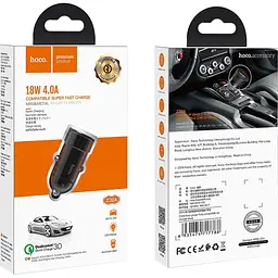 Автомобільний зарядний пристрій Hoco Z32A Flash Power USB-A Black (717788) [151282] - мініатюра 7