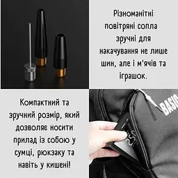 Насос електричний для велосипеда Portable wirless Air pump Міні насос AirDoc - мініатюра 9