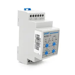 Реле контролю фаз CHINT NJYB3-13 AC220V, 3F4P, Захист U+(1,05~1,3)*Us/U-(0,7~0,95)*Us,Затримка 0,1~10с, Ue240/415V, Ie0.75/0.47, 1CO+1NO