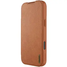 Шкіряний чохол-книжка Nillkin Qin Pro Camshield для Apple iPhone 17 Pro (6.3) Brown - мініатюра 2
