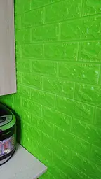 Самоклейка декоративна 3D панель під зелену цеглу 700x770x7мм - мініатюра 3