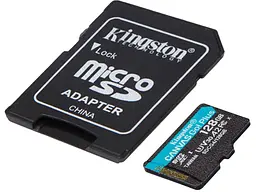 Карта пам'яті Kingston microSD C10 UHS-I U3 A2 V30 + SD Adapter 128 GB (SDCG4/128GB) - мініатюра 2