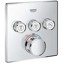 Смеситель скрытого монтажа с термостатом на 3 потребителя Grohe Grohtherm SmartControl (29126000)