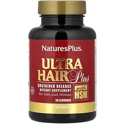 Комплекс для волосся NaturesPlus Ultra Hair Plus with MSM 60 таблеток