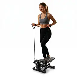 Похилий степер Stepper Step, чорний, з еспандерами для дому, до 120 кг - мініатюра 7