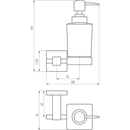 Дозатор для рідкого мила Globus Lux SQ 9433 - мініатюра 3