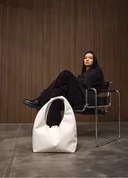 Жіноча сумка Sambag HOBO L біла 34 х 37 х 16 см (53300008) - мініатюра 4