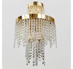 Золота скляна бра з двоярусним каскадом Artlight 376-B WALL GD для вітальні та спальні - мініатюра 2