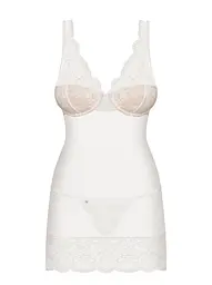 Комплект білизни Obsessive 853-Che-2, S/M (білий) - мініатюра 6