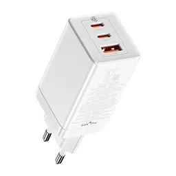 Зарядний пристрій Baseus 65 W GaN3 Pro + кабель 100 W USB Type C white CCGP050102 - мініатюра 2