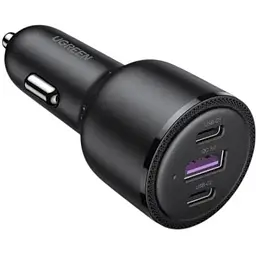 Автомобільний зарядний пристрій Ugreen CD239 2xUSB Type-C PD + USB-A Car Charger 69W Max чорний - мініатюра 2