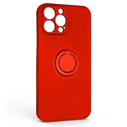Силиконовый чехол для Apple iPhone 13 Pro Max, Icon Ring, красный, панель-накладка, с кольцом-подставкой на 360°, противоударный, возможность использования магнитных держателей, ArmorStandart (ARM68675)