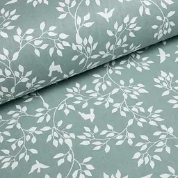 Простирадло Cosas на резинці 90х200х25 floret cs1, м'ята (BirdsFoliageMint_90x200x25) - мініатюра 5