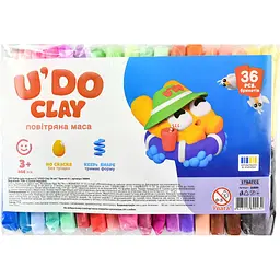 Набір для творчості Strateg U'DO Clay 216 г (6 г x 36 шт.) (30899)