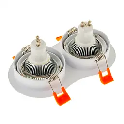 Світильник врізний поворотний Brille HDL-DT 108/2 MR16 WH 36-247 - мініатюра 4