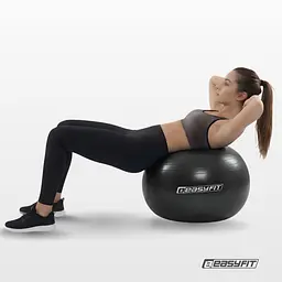 М'яч для фітнесу EasyFit BalanceBall 55 см чорний - мініатюра 2