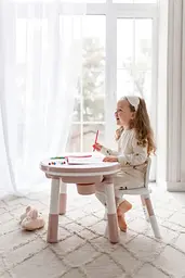 Дитячий багатофункціональний столик Poppet Мультиплей Роуз 5 в 1 та стілець (PP-011R) - мініатюра 6