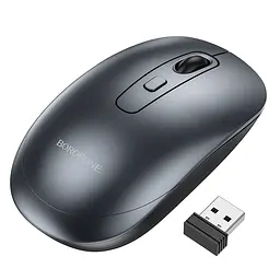 Маніпулятор миша BOROFONE BG13 Winner 2.4G business wireless mouse Black Metal Gray