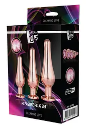 Анальна пробка Gleaming Love Pleasure Plug Set 3 шт. (рожевий) - мініатюра 4