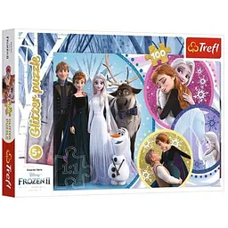 Пазл Trefl глітерний Дружня сімейка Крижане серце 2 100 ел. (14817)