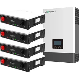 Система зберігання енергії LuxPower SNA6000 WIDE PV 6 кВт + 4 АКБ Dyness DL5.0C з підігрівом 20.4 кВт (51.2 В/100 А·год/5120 Вт·год) [176567]