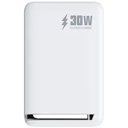 Портативний ЗП Power Bank WIWU Wi-P031 Magnetic з БЗП Qi2 30W 10000 mAh White - мініатюра 6