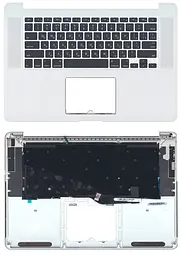 Клавіатура для ноутбука Apple MacBook Pro (A1398) Black, (Silver TopCase), RU (горизонтальний ентер) - мініатюра 3