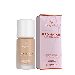 Тональний крем для обличчя Bogenia Pro Match Radiant Foundation (BG609), 002 neutral Натуральний