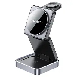 Бездротовий зарядний пристрій ACEFAST E20 desktop 3-in-1 wireless charging holder Black (6974316283478) - мініатюра 1