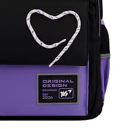 Рюкзак шкільний YES TS-48 Purple Hearts 45х31x15 см Чорно-фіолетовий (559923) - мініатюра 9
