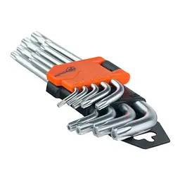 Набір Г-подібних ключів TORX Polax, 9 предметів, T10–T50, Cr-V (25-007) - мініатюра 4