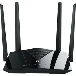 Роутер Netis NX10, Black, WiFi 6 (802.11ax), 5GHz (до 1201 Мб/с) / 2.4GHz (до 300 Мб/с), 1xGWAN, 3xGLAN, 4 зовнішні незнімні антени