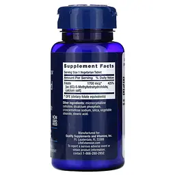 Вітаміни та мінерали Life Extension Optimized Folate 1700 mcg, 100 таблеток - мініатюра 2