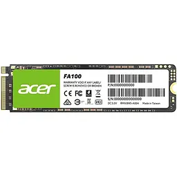 SSD 512Gb Acer FA100 M.2 2280 NVMe 1.4 PCIe Gen 3x4 3D NAND, Retail