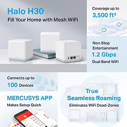 WiFi Mesh-система Mercusys Halo H30 (3-pack) - мініатюра 2