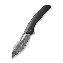 Ніж складаний туристичний WE Knife Ignio Damasteel 83,9 мм титановий чорний