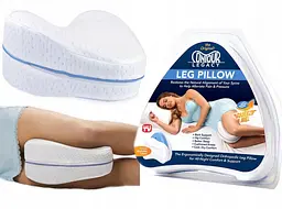 Ортопедична анатомічна подушка для ніг та колін з ефектом пам'яті LEG PILLOW біла - мініатюра 2