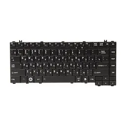 Клавіатура ноутбука PowerPlant TOSHIBA Satellite A200, A300 чорна, чорний фрейм (KB310296)