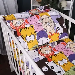 Комплект постільної білизни MirSon Kids Time 17-0674 Rainbow Zoo різнобарвний 110 x 140 см (2200010186130) - мініатюра 2