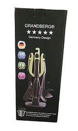 Набір кухонного приладдя Kitchen Tools Grandberg на підставці 7 предметів зелений - мініатюра 2